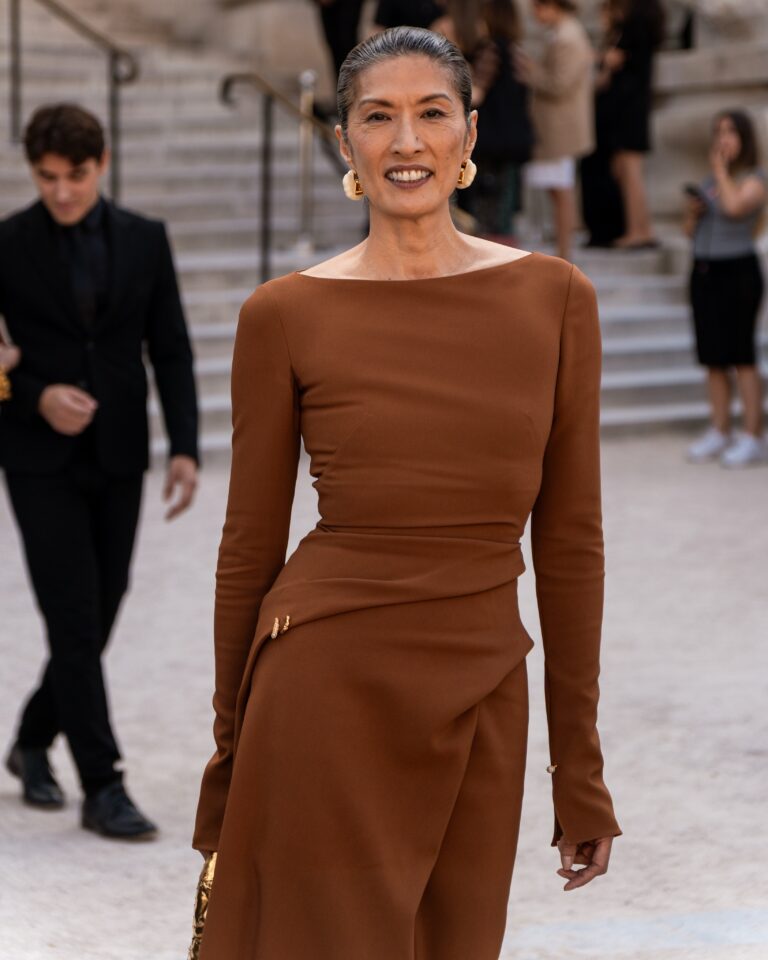 Suzi de Givenchy at the Schiaparelli show during Haute Couture in Paris 2026.