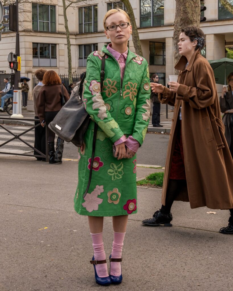 Taniia at the Miu Miu show during Fashion Week in Paris 2026.