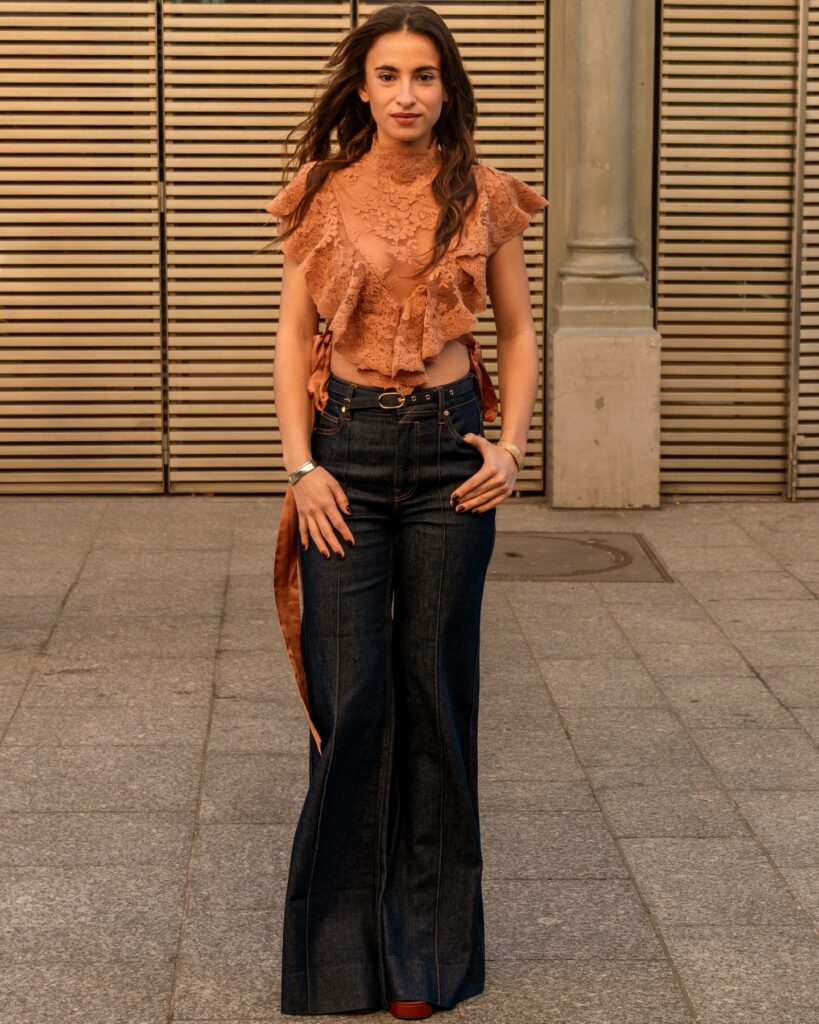Thaïs Alessandrin Azuelos at the ZIMMERMANN show during Fashion Week in Paris 2026.