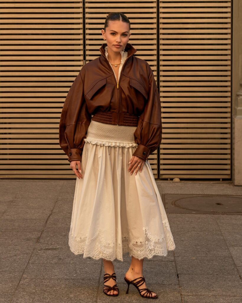 Thylane Blondeau Attal at the ZIMMERMANN show during Fashion Week in Paris 2026.