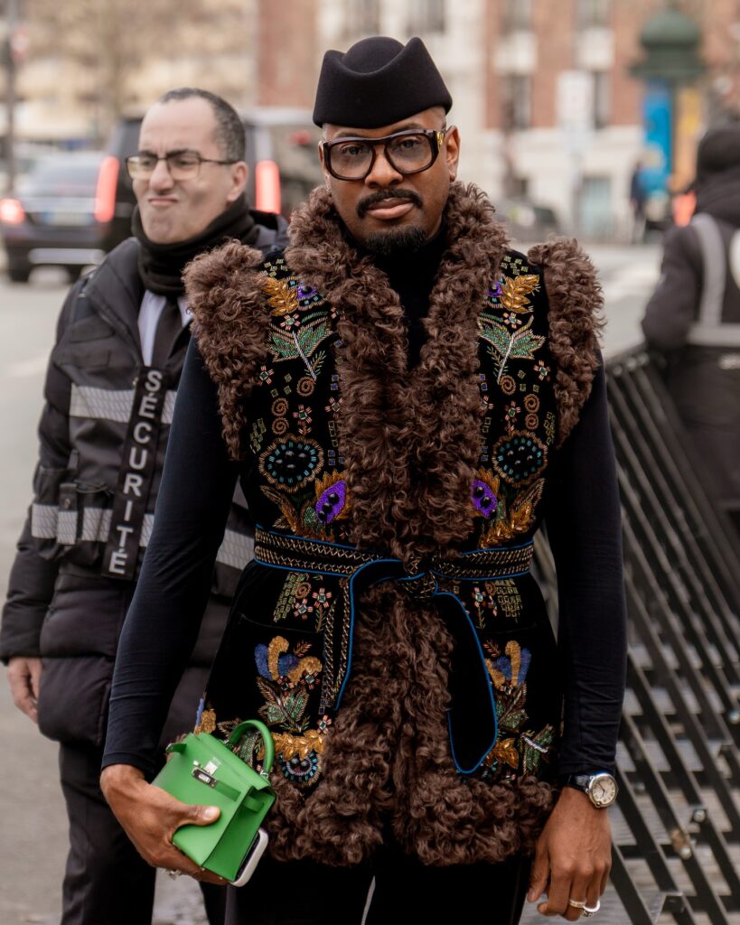 Guest at the Valentino show during Haute Couture in Paris 2026.