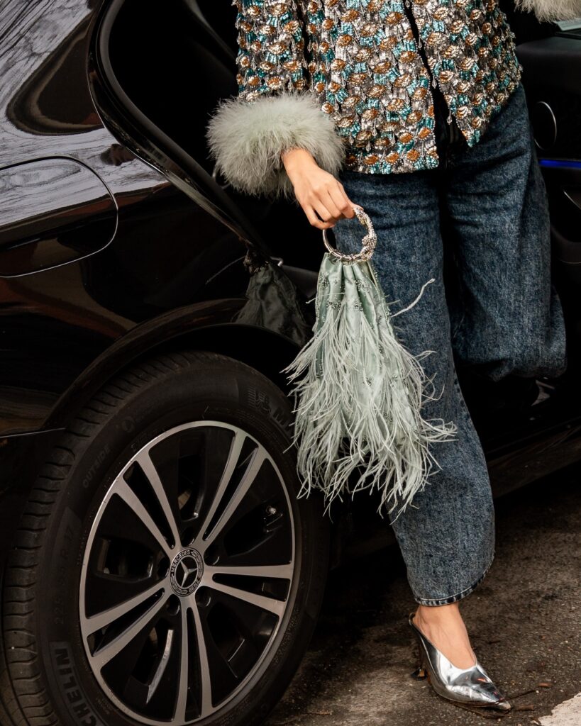 Guest at the Valentino show during Haute Couture in Paris 2026.