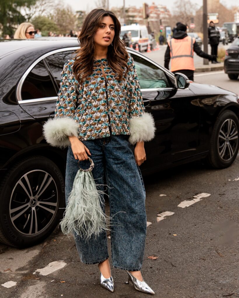 Guest at the Valentino show during Haute Couture in Paris 2026.