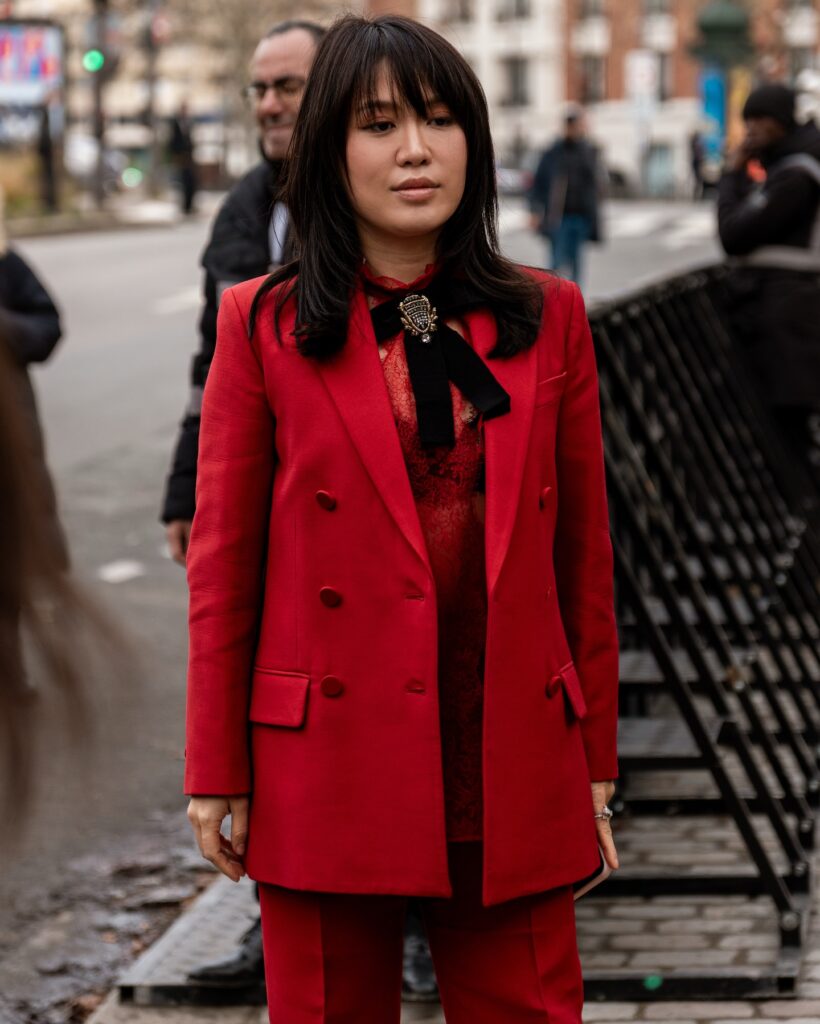 Guest at the Valentino show during Haute Couture in Paris 2026.