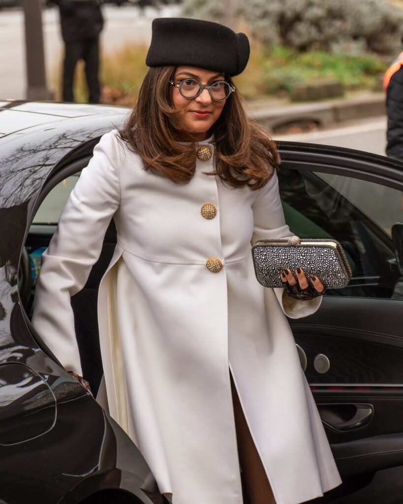 Guest at the Valentino show during Haute Couture in Paris 2026.