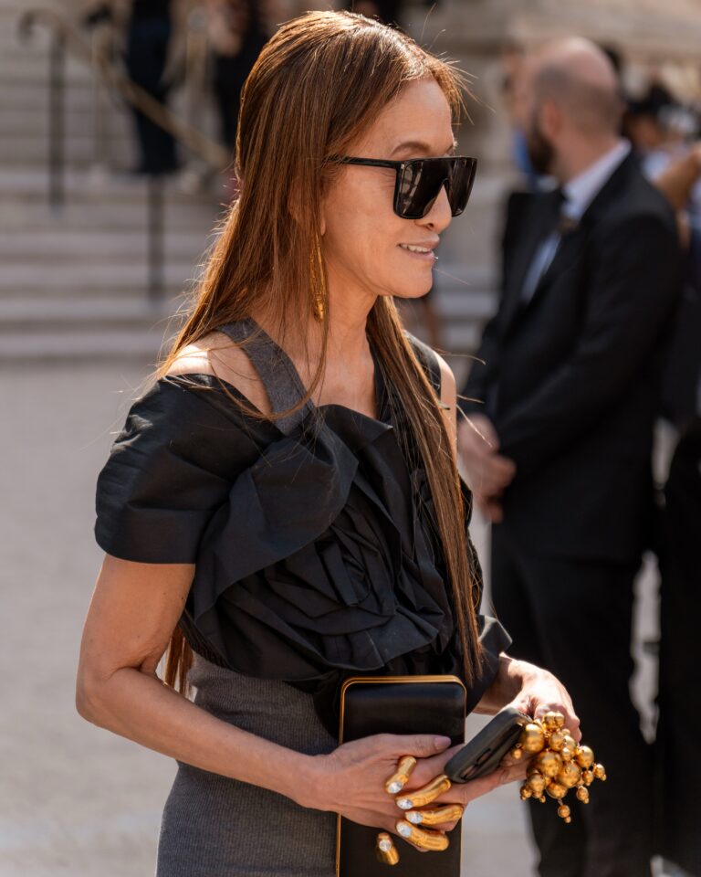 Vera Wang at the Schiaparelli show during Haute Couture in Paris 2026.