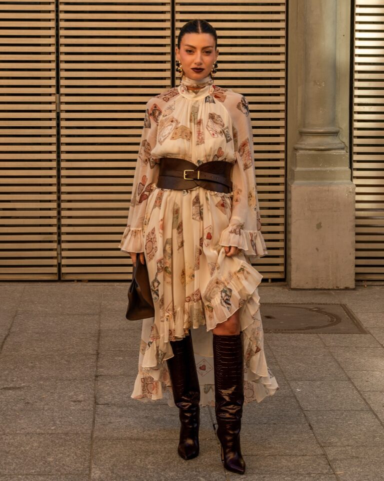 Victoria Hamuche Jorgensen at the ZIMMERMANN show during Fashion Week in Paris 2026.