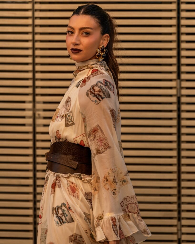 Victoria Hamuche Jorgensen at the ZIMMERMANN show during Fashion Week in Paris 2026.