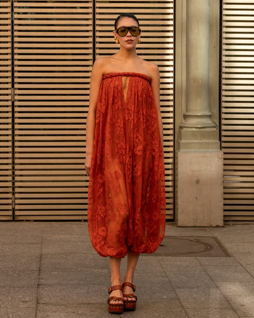 Victoria Stella Doritou at the ZIMMERMANN show during Fashion Week in Paris 2026.