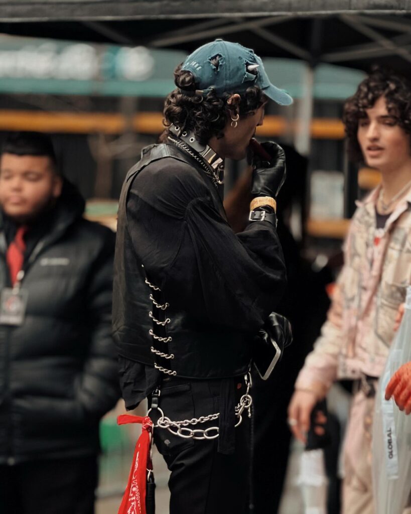 Guest at the Vivienne Westwood show during Paris Fashion Week 2024.