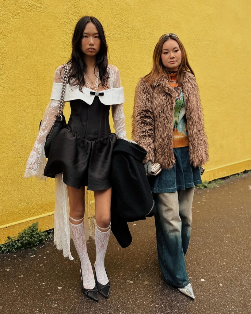 Guest at the Vivienne Westwood show during Paris Fashion Week 2024.
