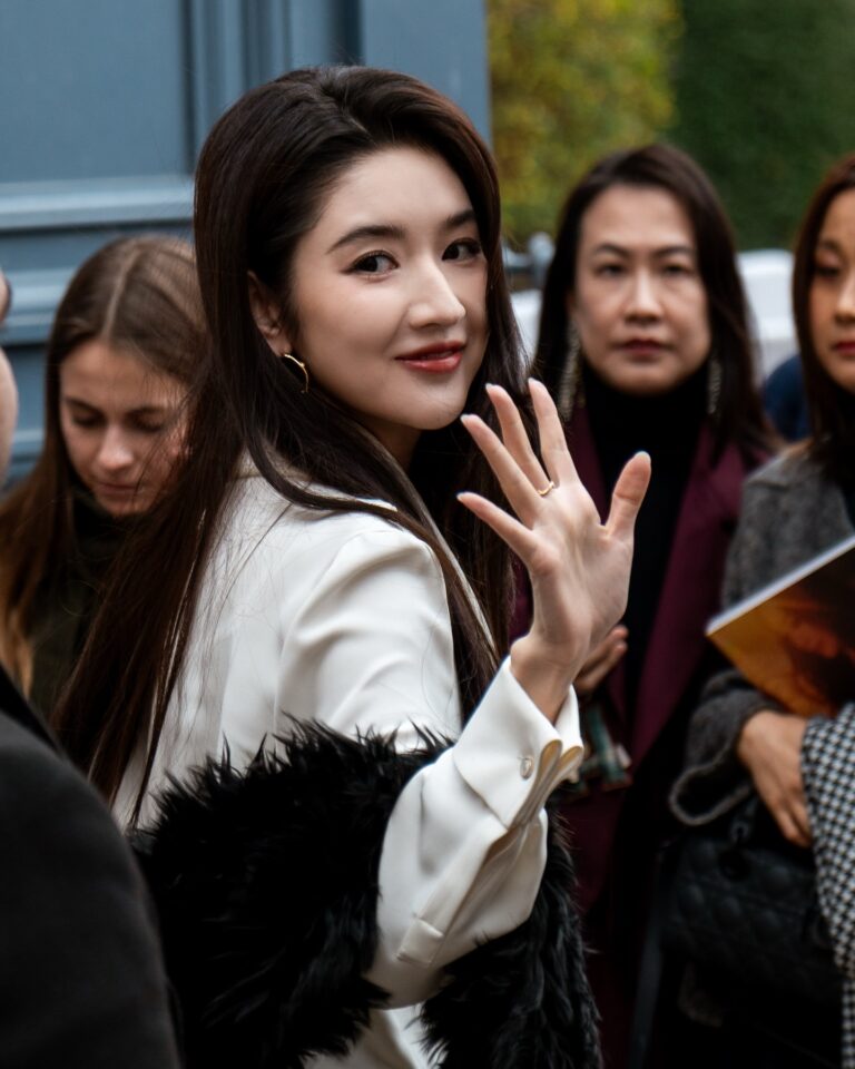 Wang Yuwen at the Dior show during Haute Couture in Paris 2026.