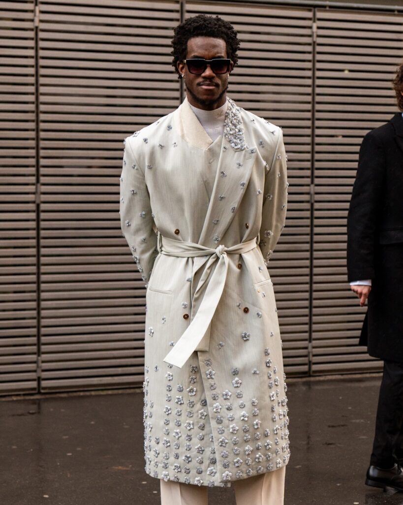 Wisdom Kaye at the AMIRI show during Fashion Week in Paris 2026.