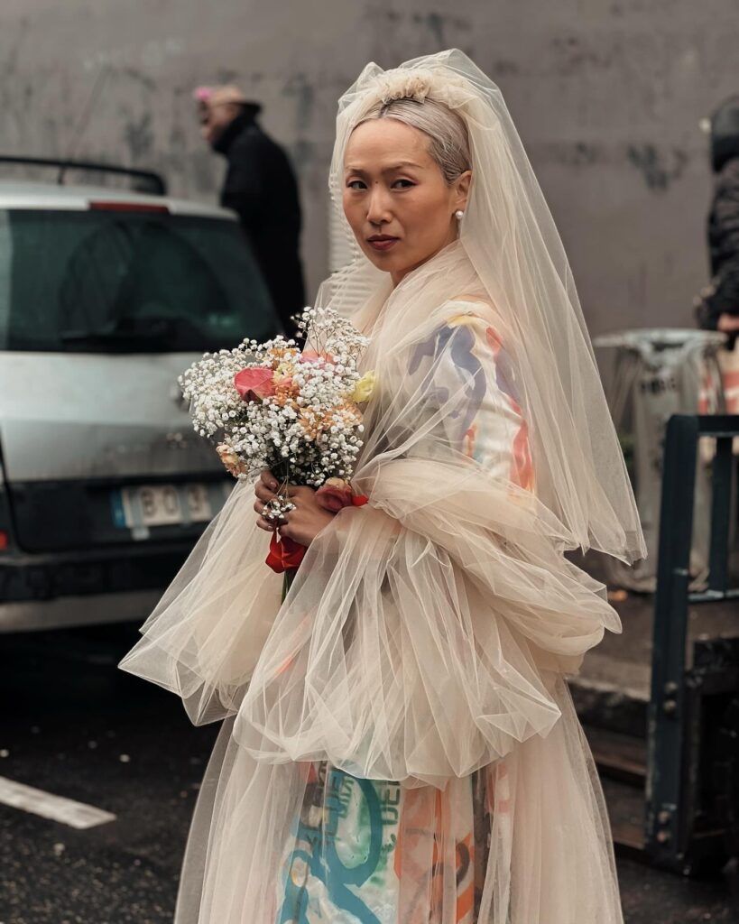 Xuan Xu at the Vivienne Westwood show during Paris Fashion Week 2024.