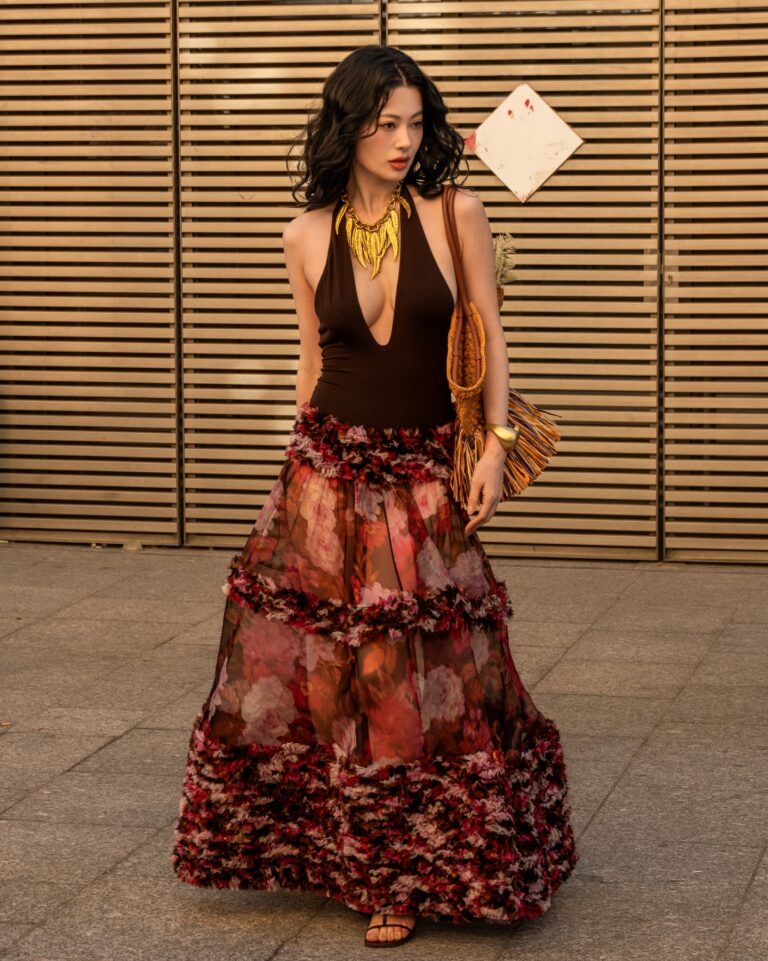Yangqi Lemei at the ZIMMERMANN show during Fashion Week in Paris 2026.