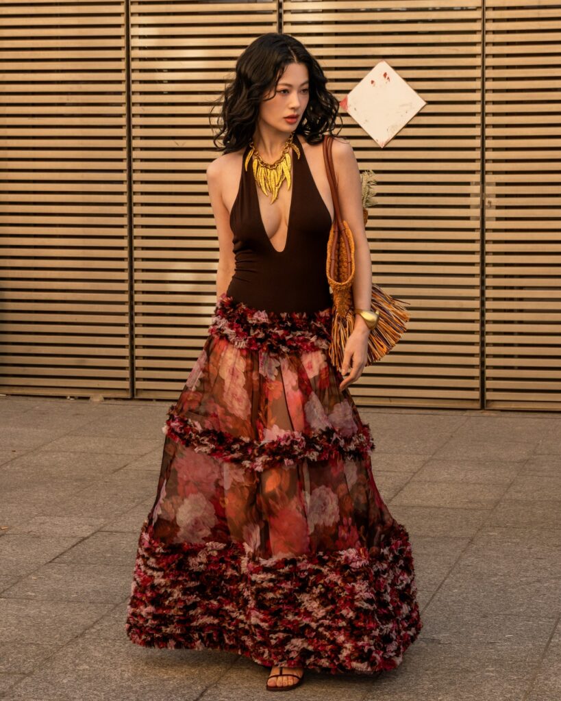Yangqi Lemei at the ZIMMERMANN show during Fashion Week in Paris 2026.